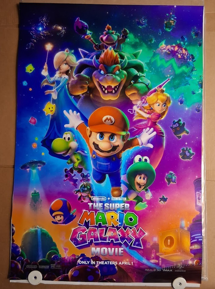 The Super Mario Galaxy Movie - Original 27x40 DS Movie Theater Poster Nintendo