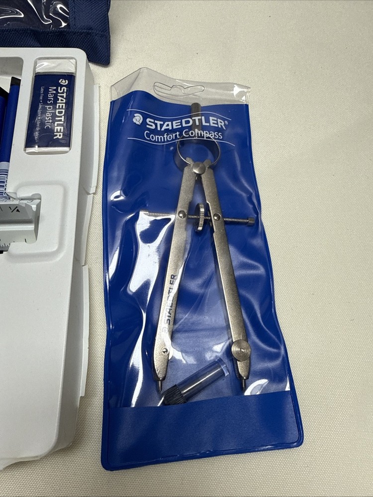 STAEDTLER MARS Drafting Set Engineering Tool Kit Math Compass Kit Carrying Case