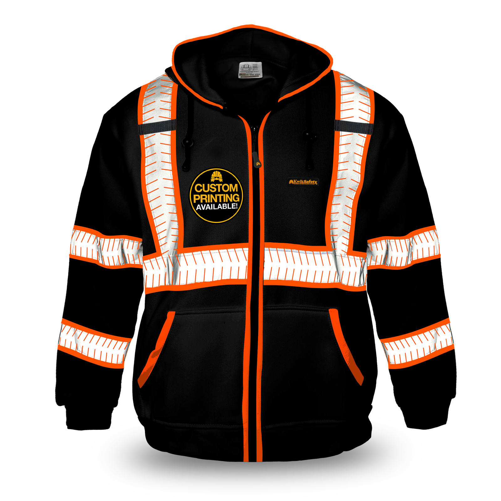 KwikSafety BLACK PATROL Fleece Safety Jacket