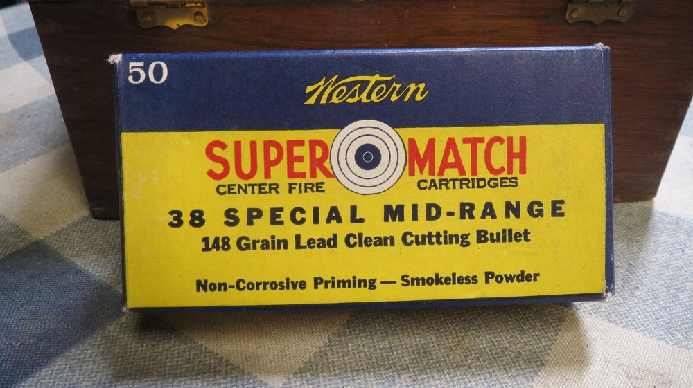 VINTAGE EMPTY Western Super Match 38 Special Mid-Range Shell Box