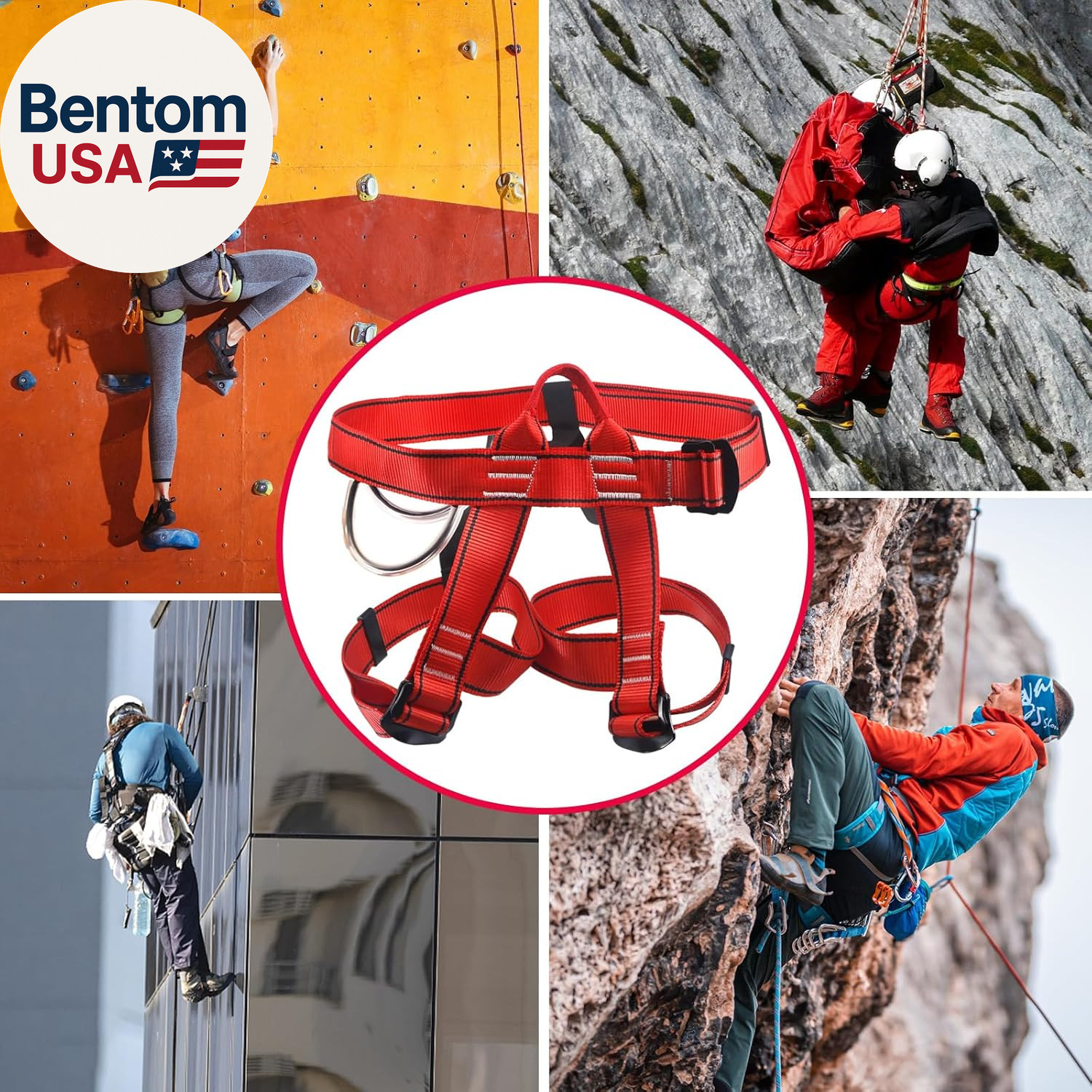 Climbing Harness, Mountaineering Rock Climbing Harness, Half Body Harness for Ra