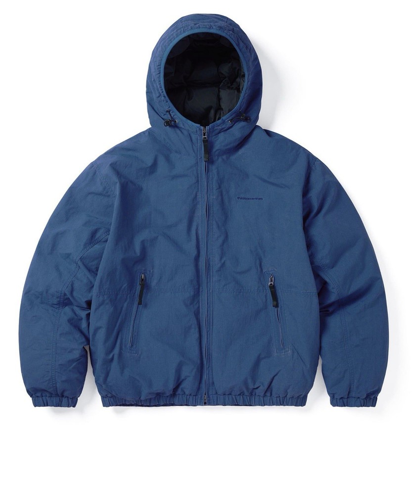 thisisneverthat Down Puffer Jacket Mens Small Blue Full Zip