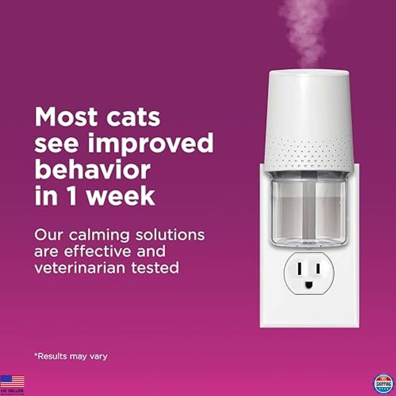 3 Pack Cat Calming Diffuser Refills with Pheromones for Anxiety Relief
