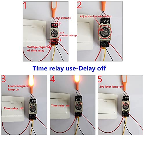 AC 110V Delay Timer Time Relay H3Y-2 0-60S Second & Base Socket DPDT (AC 110V)