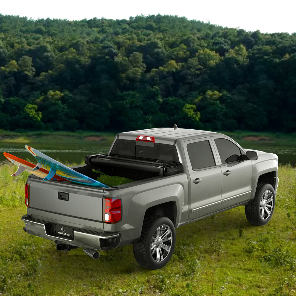 6.75 ft Bed Soft 4-Fold Tonneau Cover for 1999-2016 Ford F250 F350 Super Duty