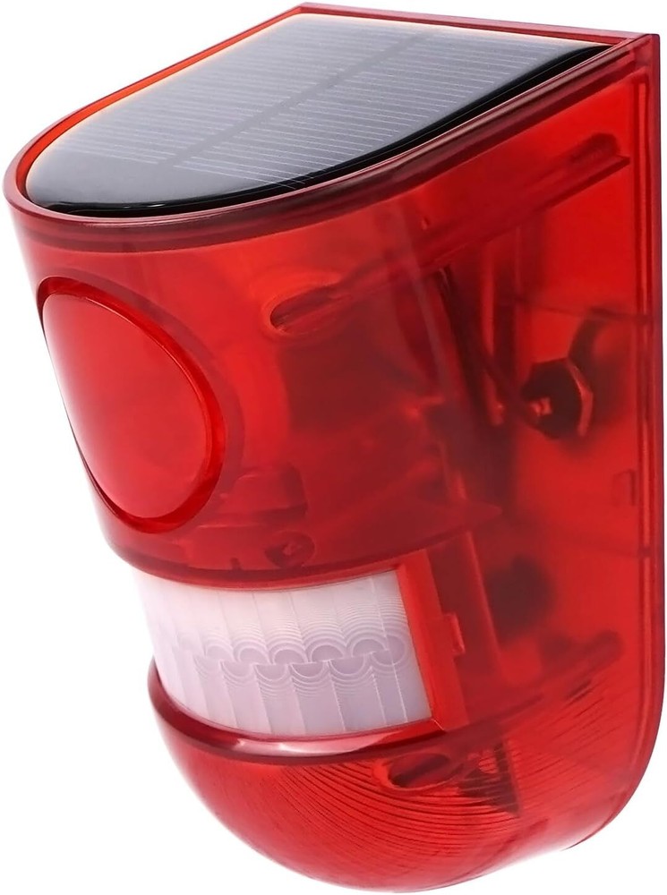 Alarma con Sensor de movimiento de poder solar: Alerta de voz + alarma + luz New