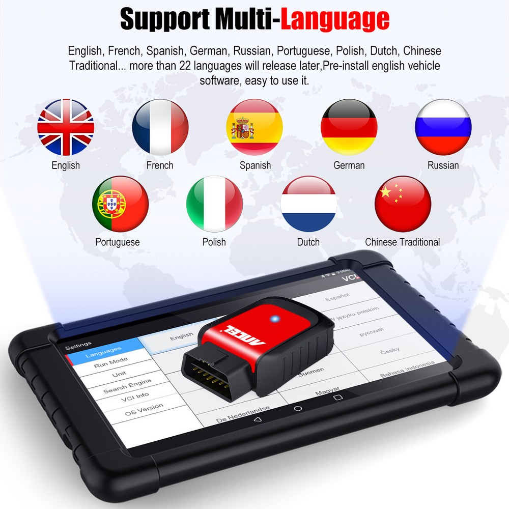 10" Android Bidirectional ODB2 Scanner Bluetooth All System OBD2 Diagnostic Tool