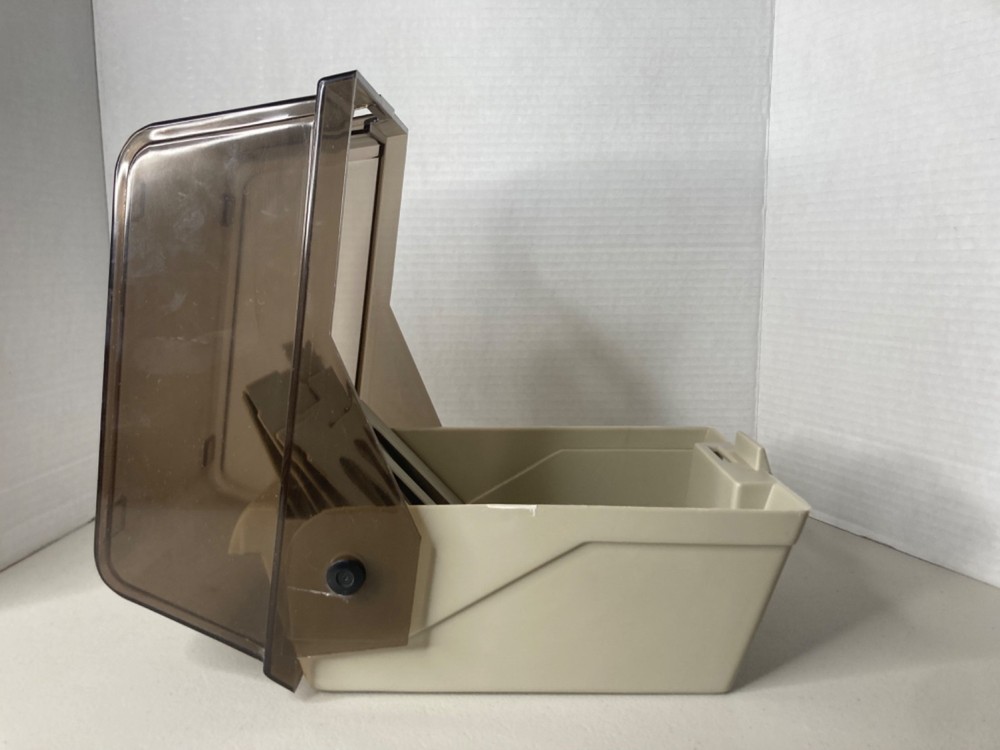 Vintage 5.25" Floppy Disk Storage Case Flip-Up Disk File 5 & Removable Divider A