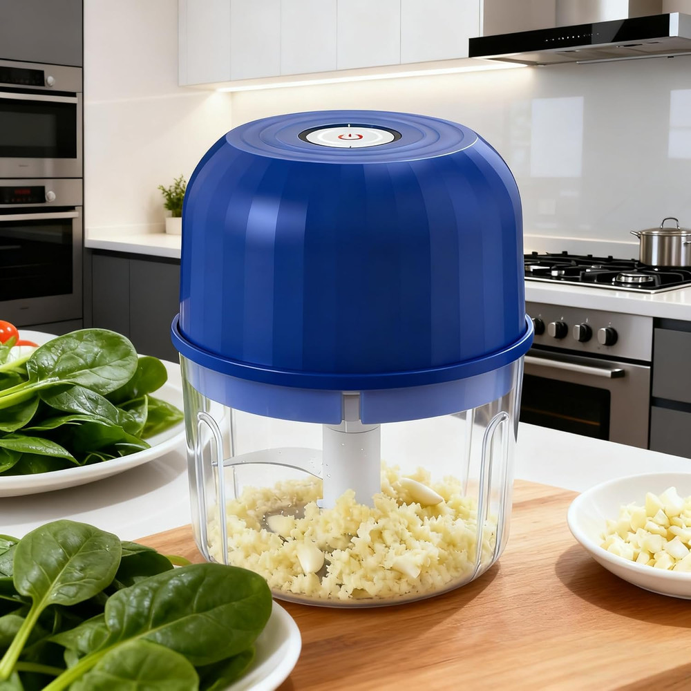 Type-C Rechargeable Electric Food Processor 260Ml - Reverse-Plug Compatible Port