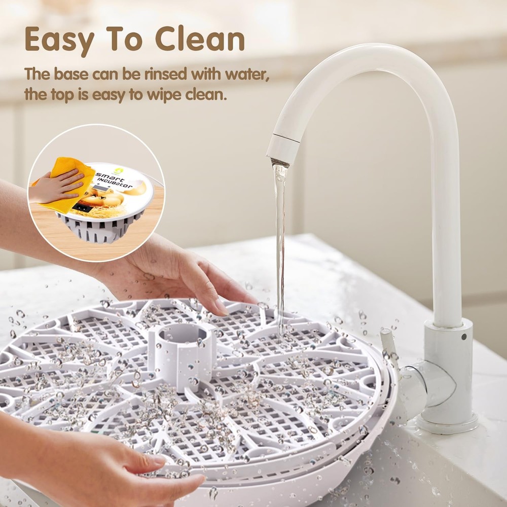 Incubators for Hatching Eggs Quail Egg Incubator 12 Eggs with Automatic Egg T...