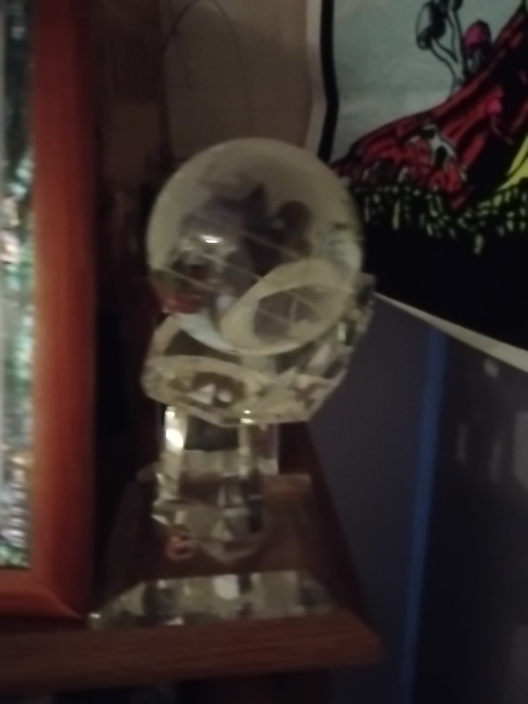 QVC Crystal Globe In Hand
