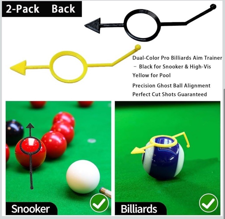 2Pack Billiards Aiming Trainer Billiards Accessories