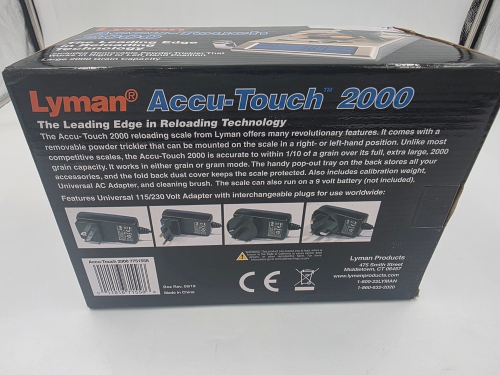 Lyman Accu-Touch 2000 Electronic Scale 115/230V Touch Screen Controls
