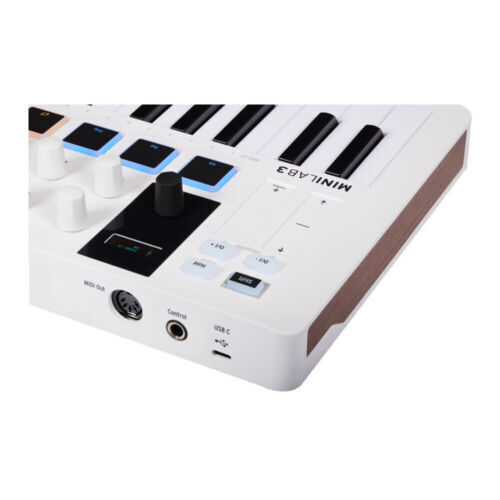 Arturia MiniLab 3 Mini Hybrid Keyboard Controller with Creative Software White