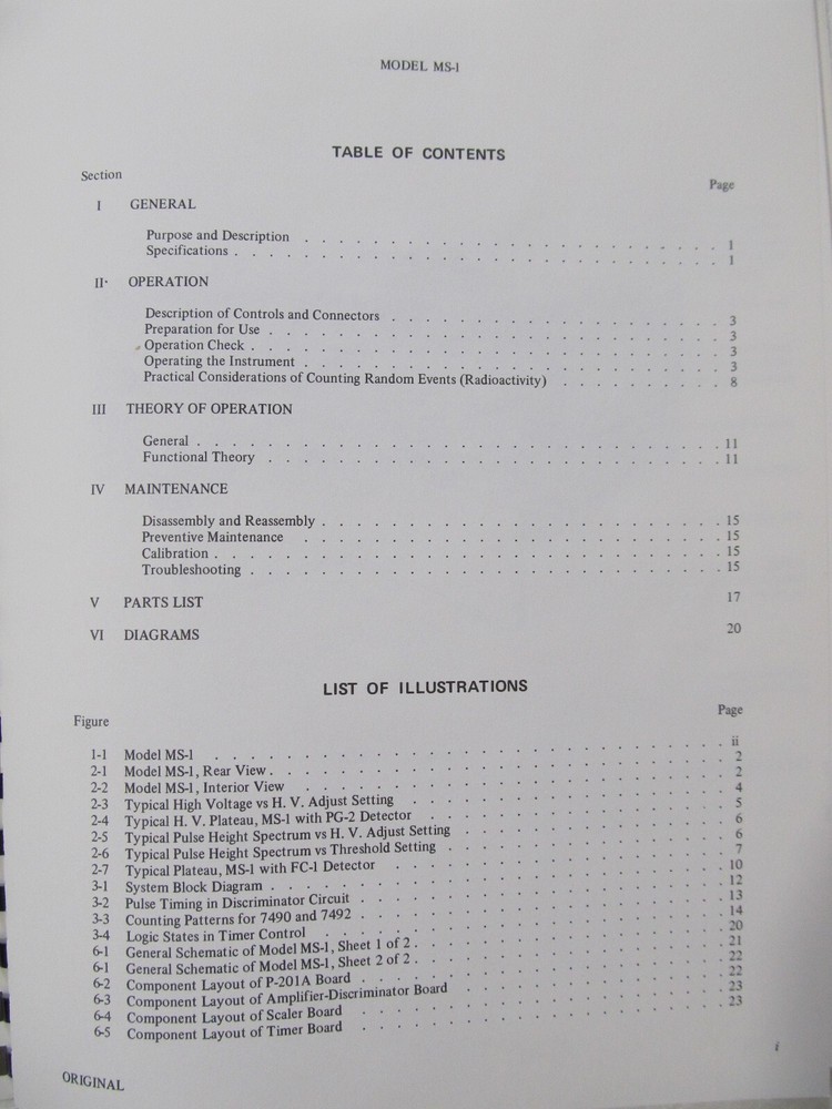 EBERLINE LABORATORY Mini Scaler MS-1 TECHNICAL MANUAL 1974