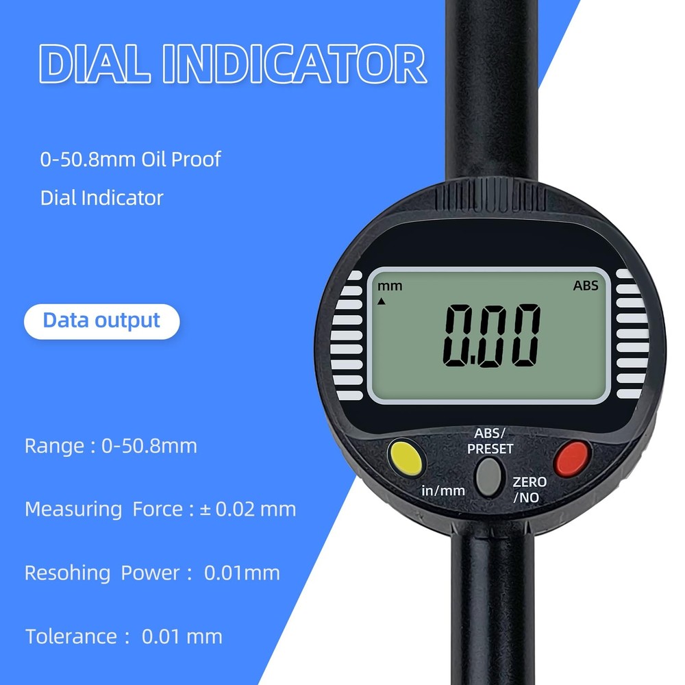 Precision Digital Dial Gauge,Dlectrical Indicator 2 in/0.01