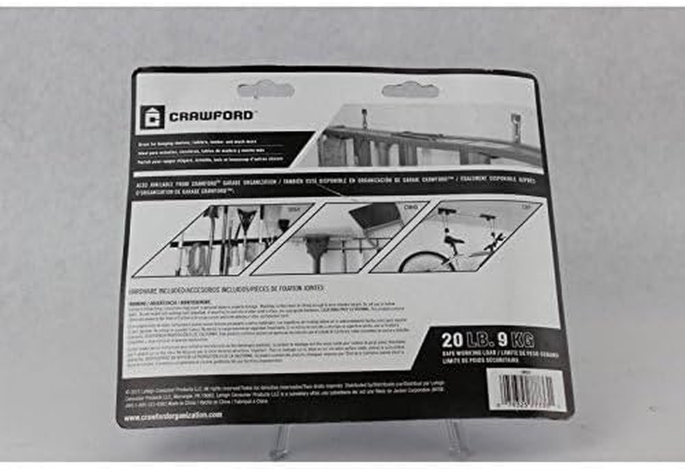 Crawford UHS3 Hang-It-All Utility Bracket Hook, Silver