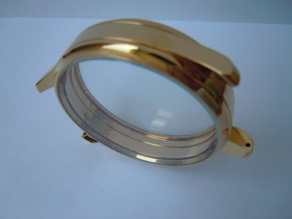 YELLOW ALLOYS CASE FOR POCKET WATCH MOVEMENTS 16s-22mm band size