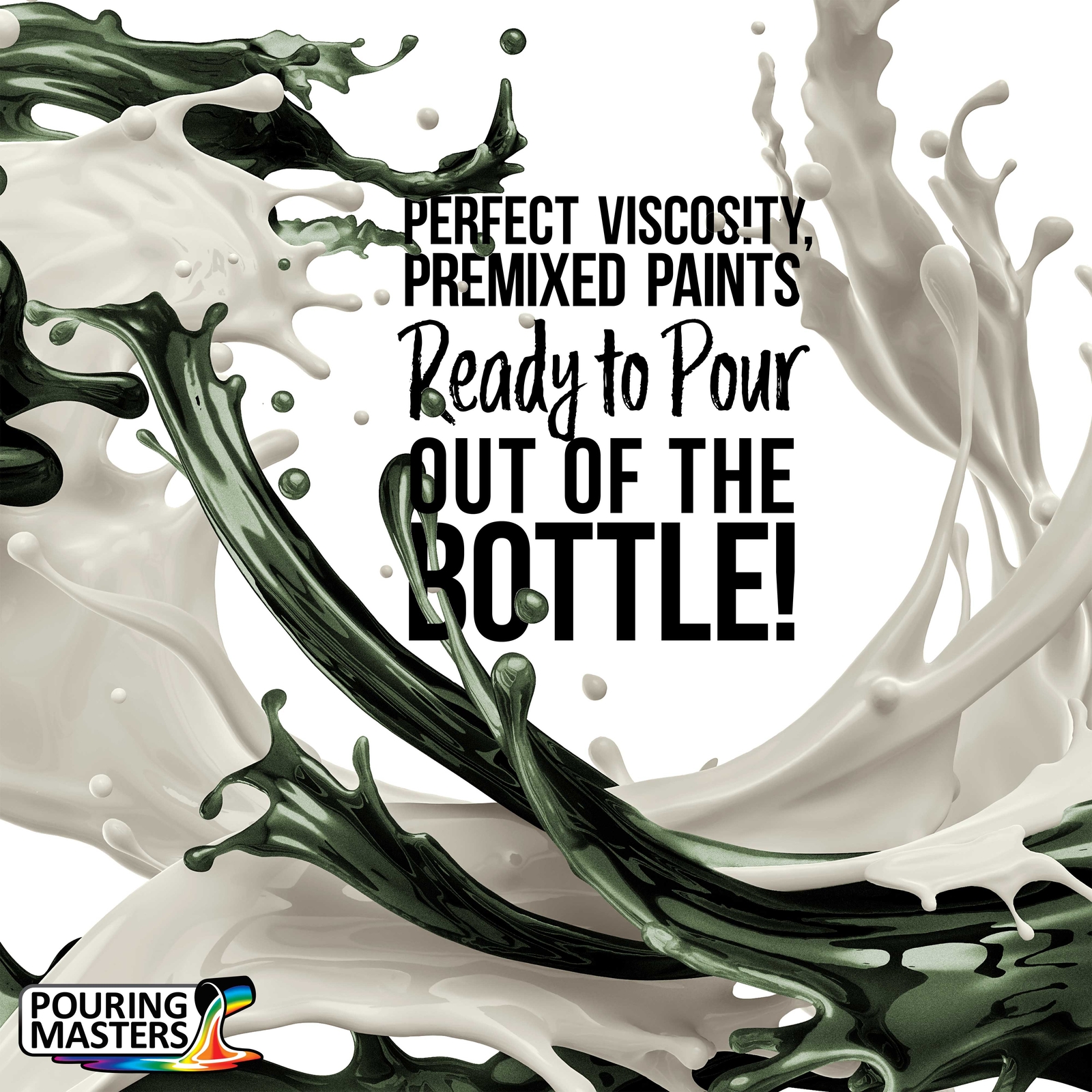 Pouring Masters Jungle Green Metallic Pearl 8oz Bottle Water-Based Acrylic Paint
