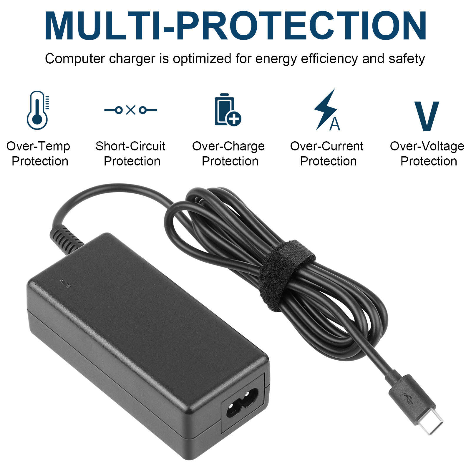 45W USB-C Charger Type-C Laptop Adapter For Lenovo ThinkPad X1 Carbon Yoga NEW