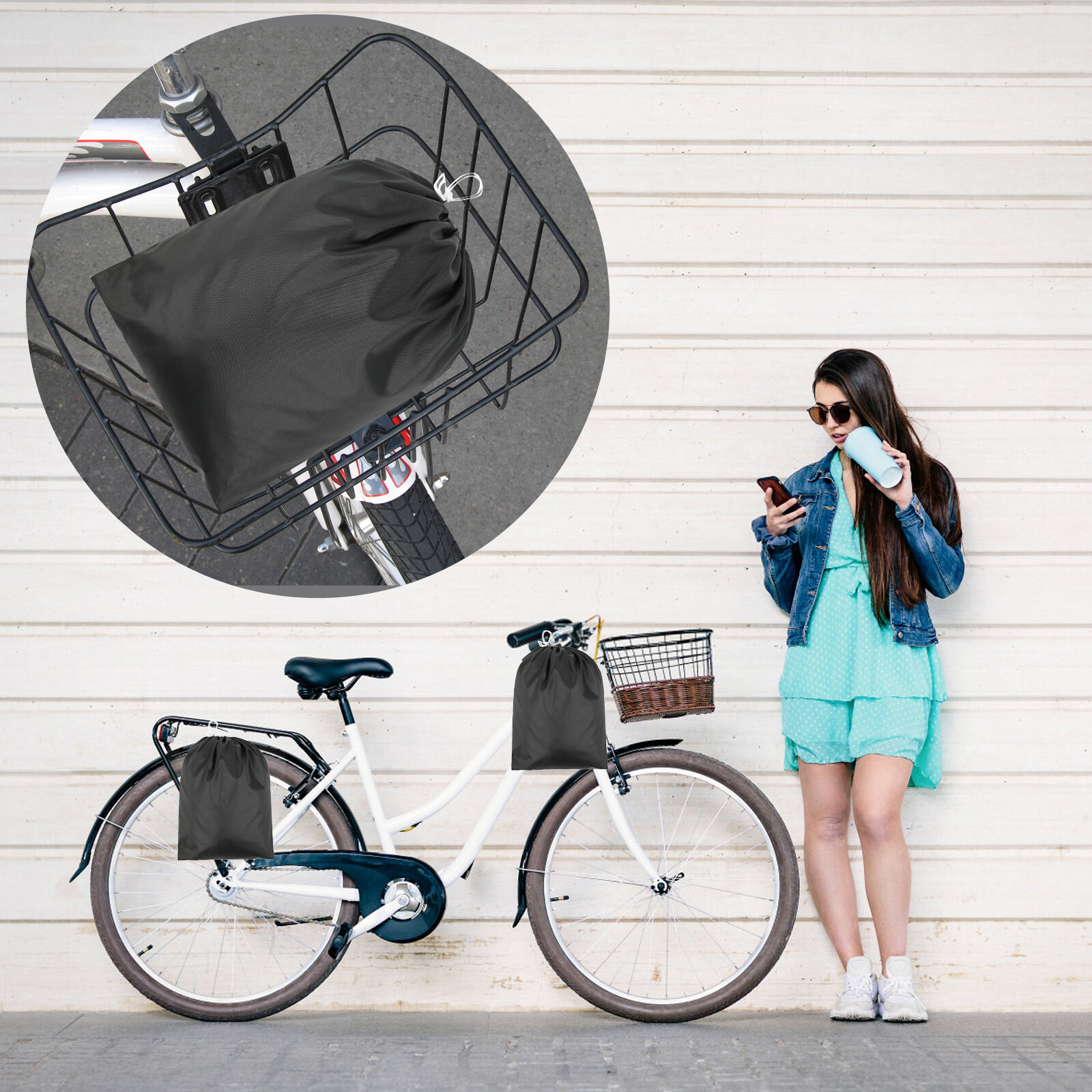 MOONCOOL Adult Tricycle Cover Trike Bike Cover Outdoor Storage Waterproof Dust