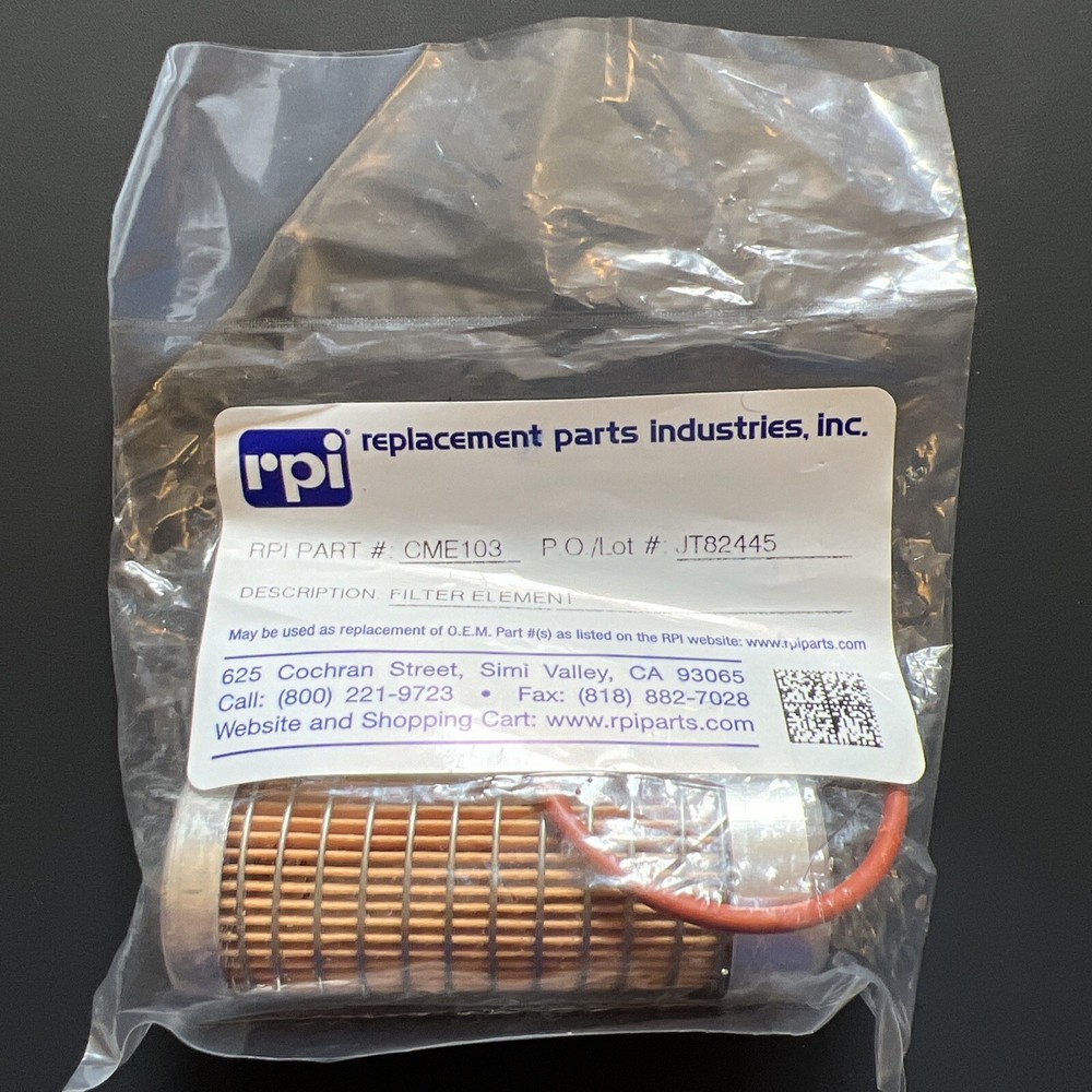 RPI # CME103 (Air Techniques) Airstar  2 Micron Filter Element