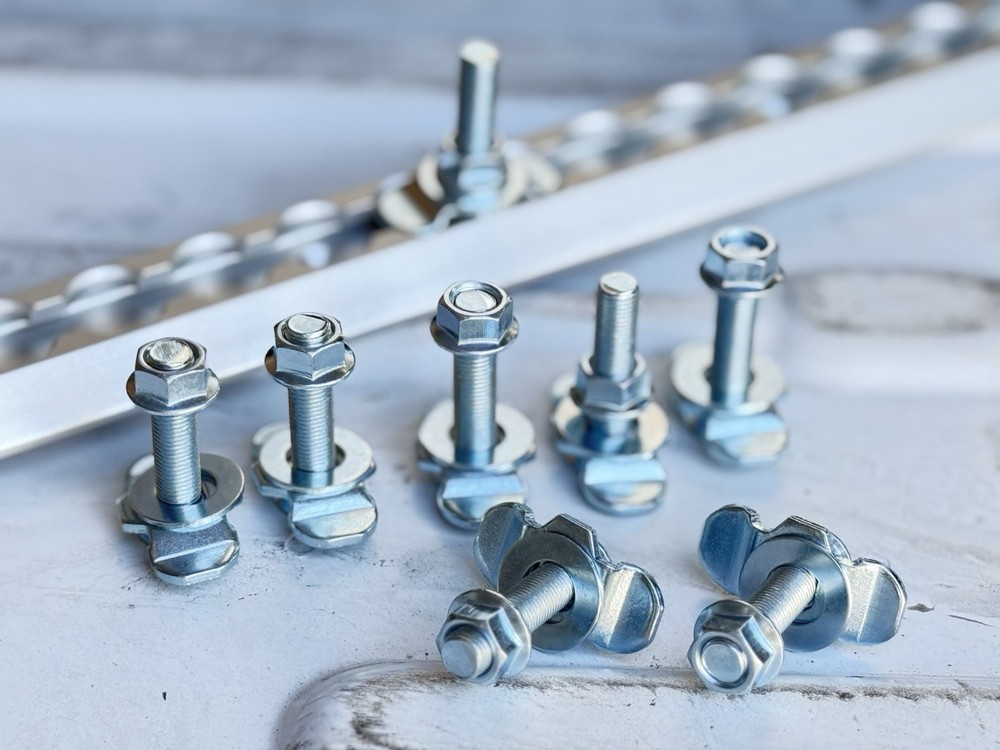 10Pack L-Track Double Lug Threaded Stud Nut Fitting Tie Down,L Track Secure