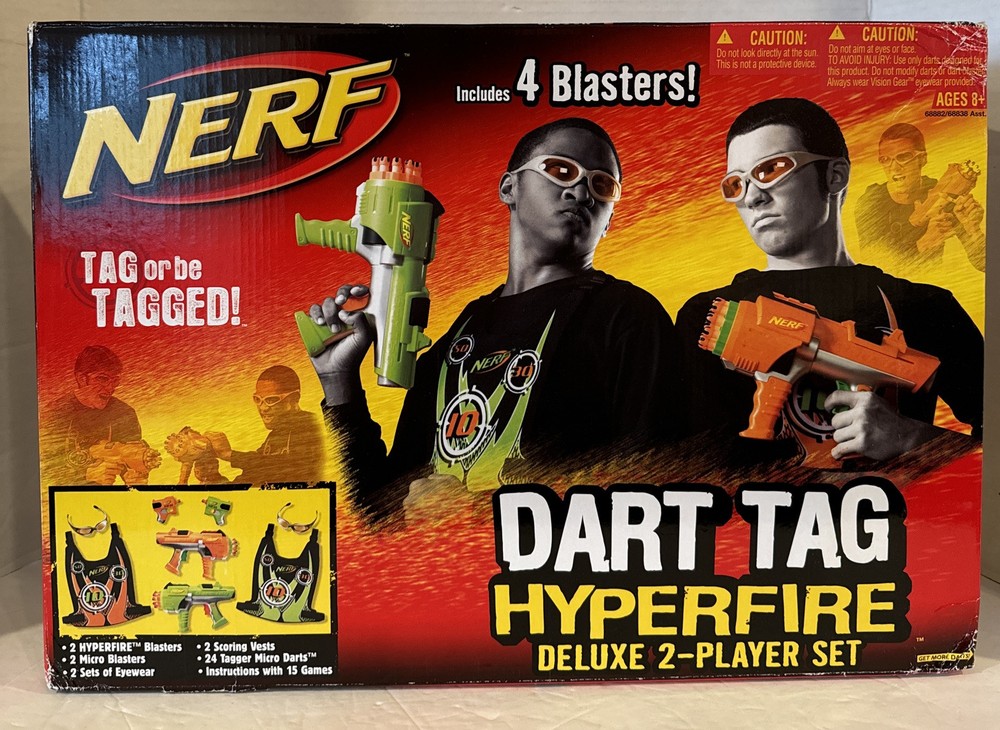 Hasbro Nerf Dart Tag Hyperfire Deluxe 2 Player Blaster Set (NEW)