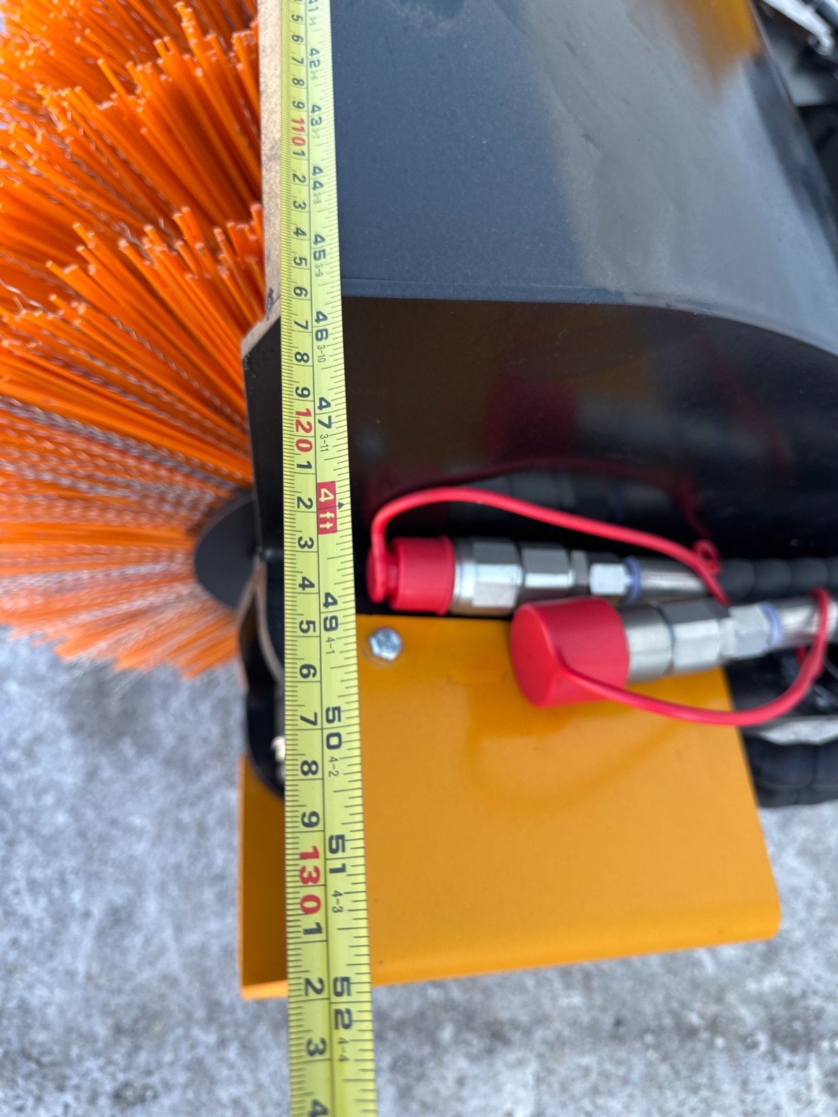 Power Angle Broom Sweeper Poly Wire Attachment w/Remote for Mini Skid Steer