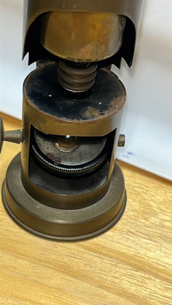 Brass Drum Microscope 6 Inch Field Botanical Student Scientific Tool