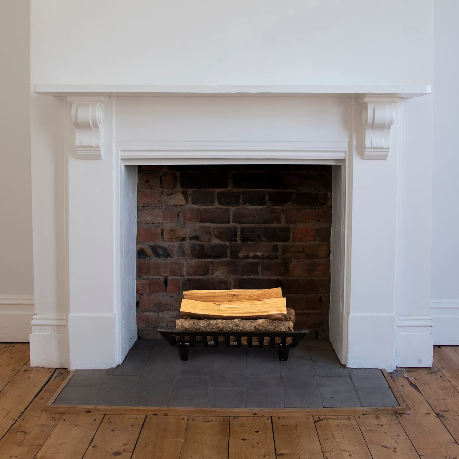 Fireplace Grate 18 inch Cast Iron Fire Place Grates Heavy Duty Wood Stove Chi...