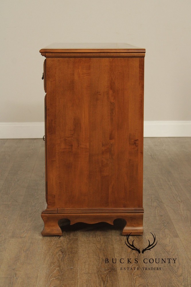 Solid Maple Colonial Revival Style Vintage Sideboard Buffet