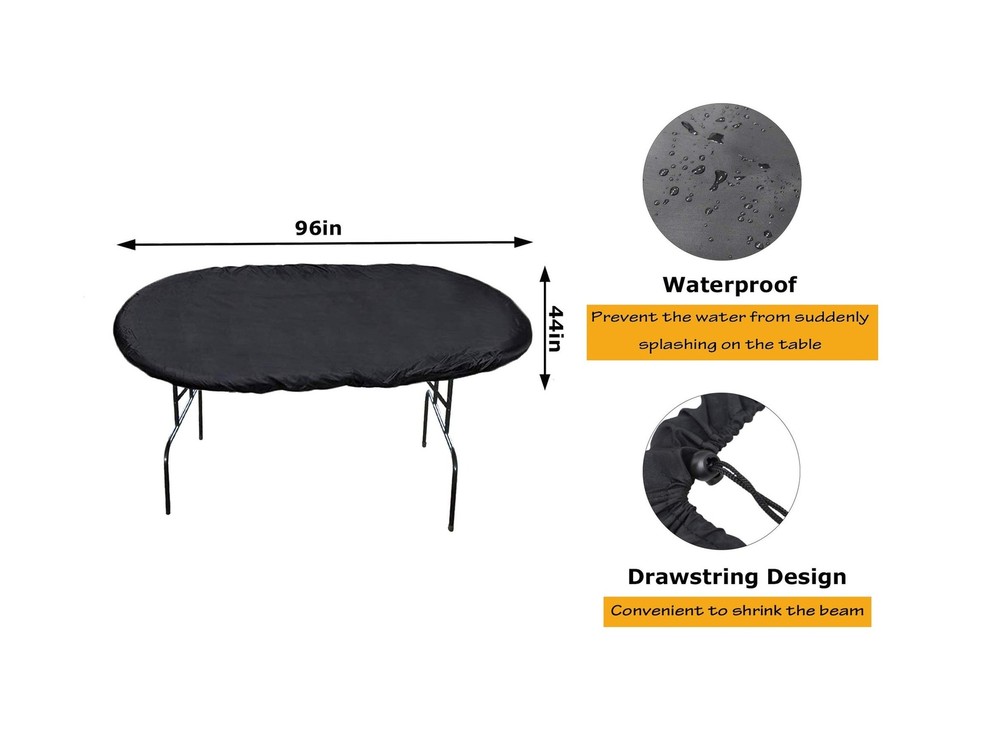 96" Poker Table dust Cover with Form-Fitting Elastic Band
