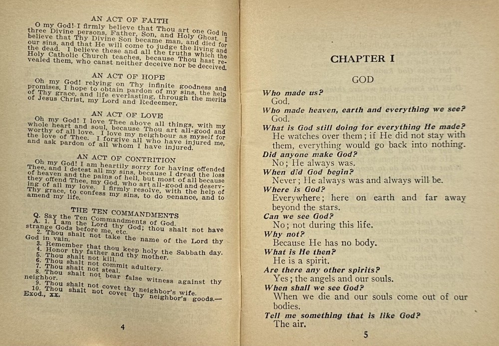 Junior Catechism No. 2, Vintage 1927 Holy Devotional Booklet.