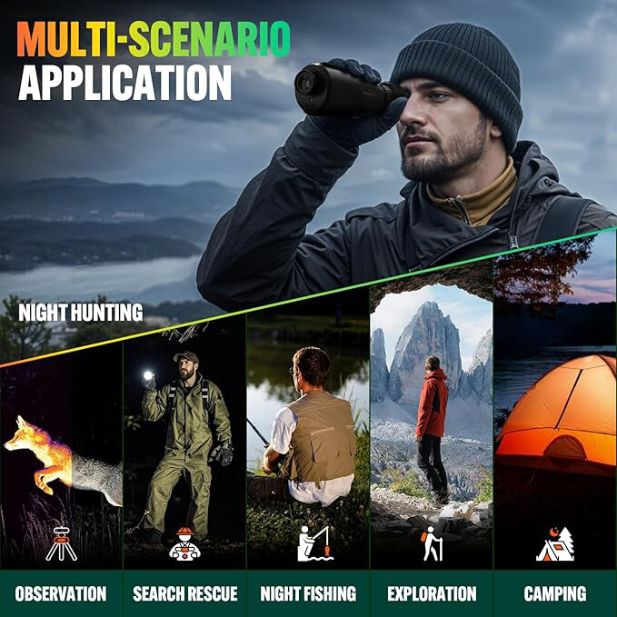 Thermal Imaging Monocular 384 x 288 Ai Resolution,15mm 60Hz Thermal Night Vision