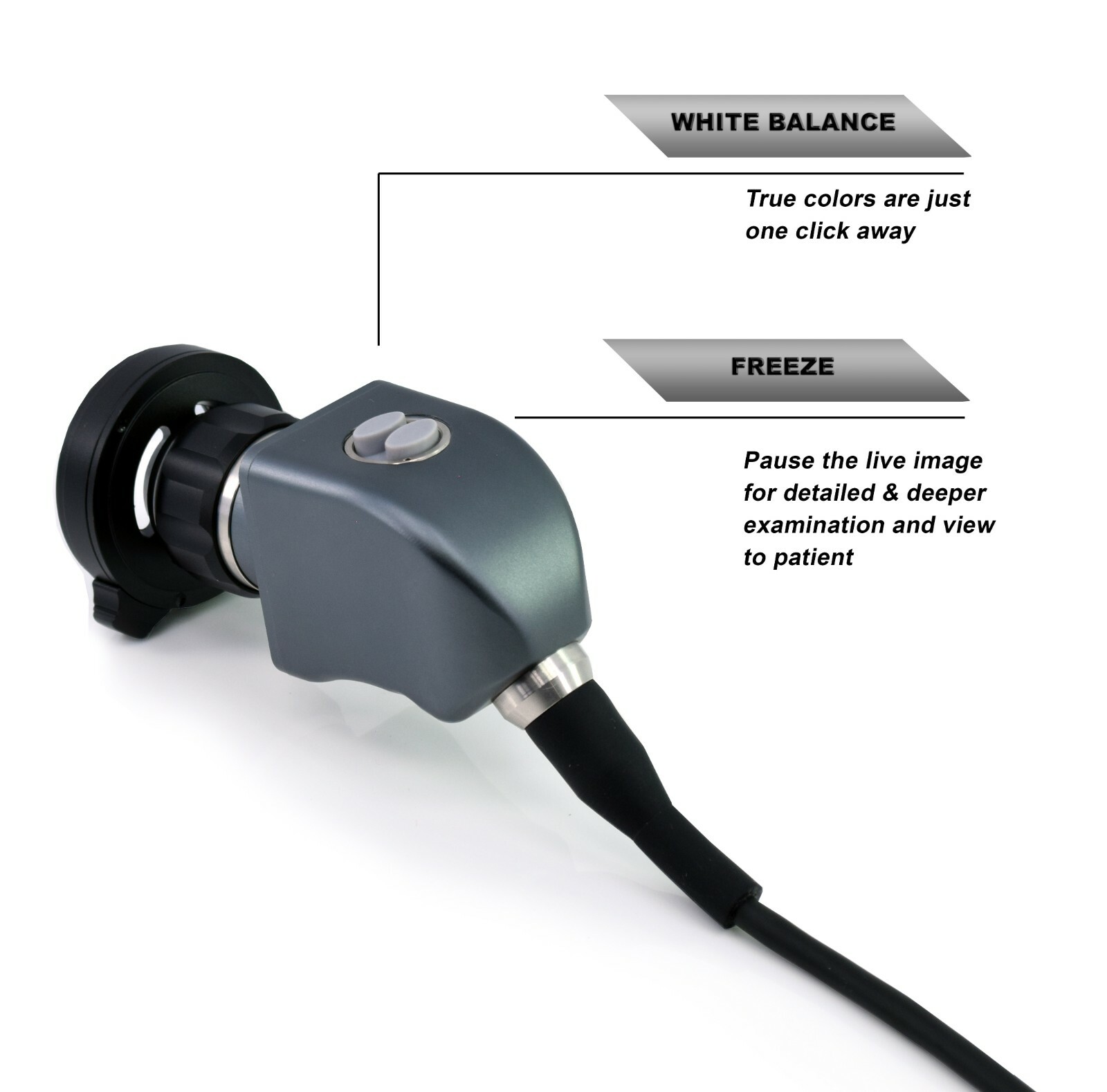 Endoscopy Camera & Cold LED Light Source HD USB ENT Medical Endoscope with fiber