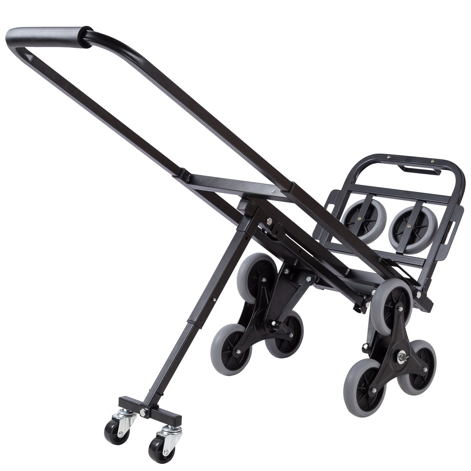 375 Lbs Stair Climbing Cart Heavy Duty Folding Hand Truck Dolly w/ Wheels