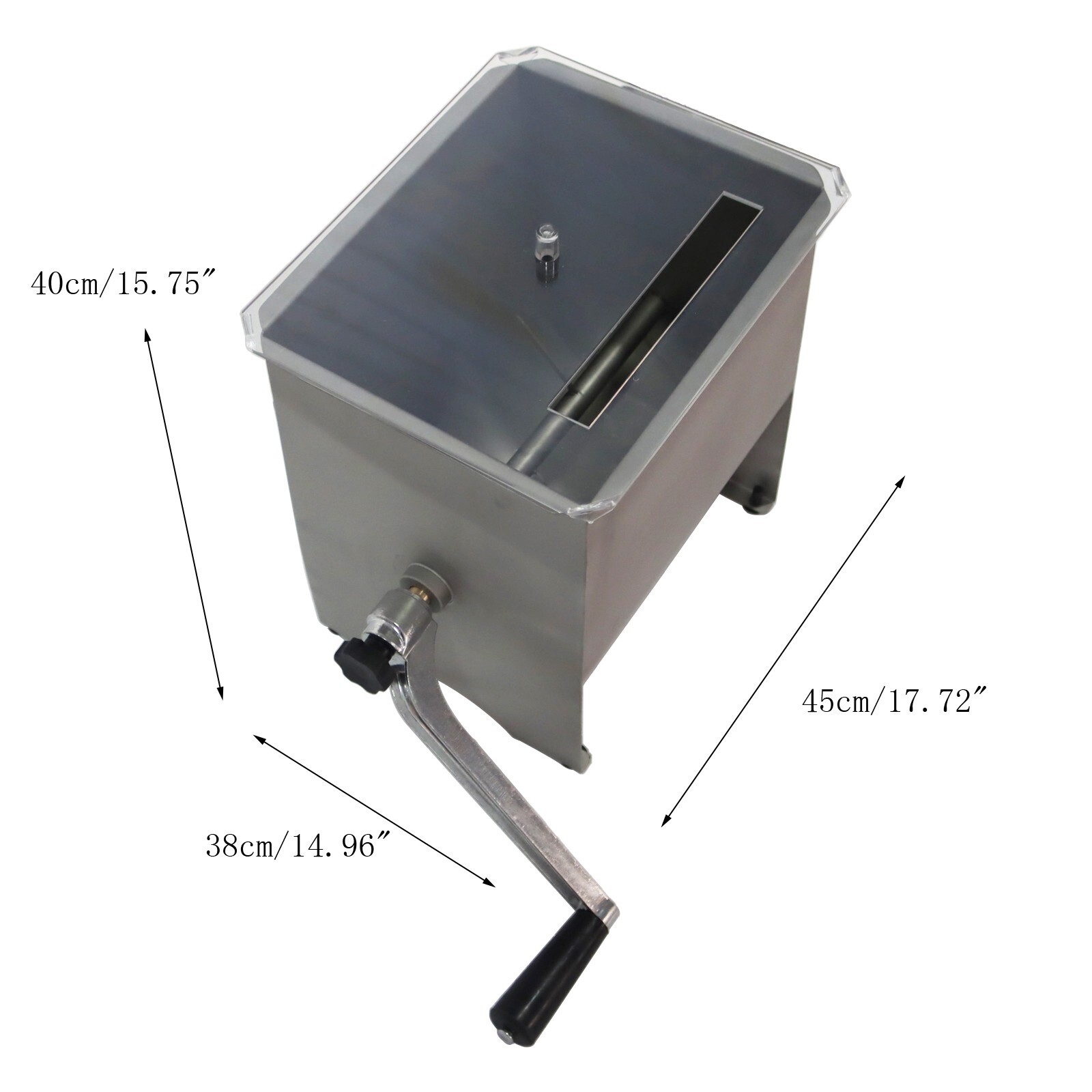 Meat Mixer Household Manual Sausage Blender Grinder with Stainless Steel Hopper