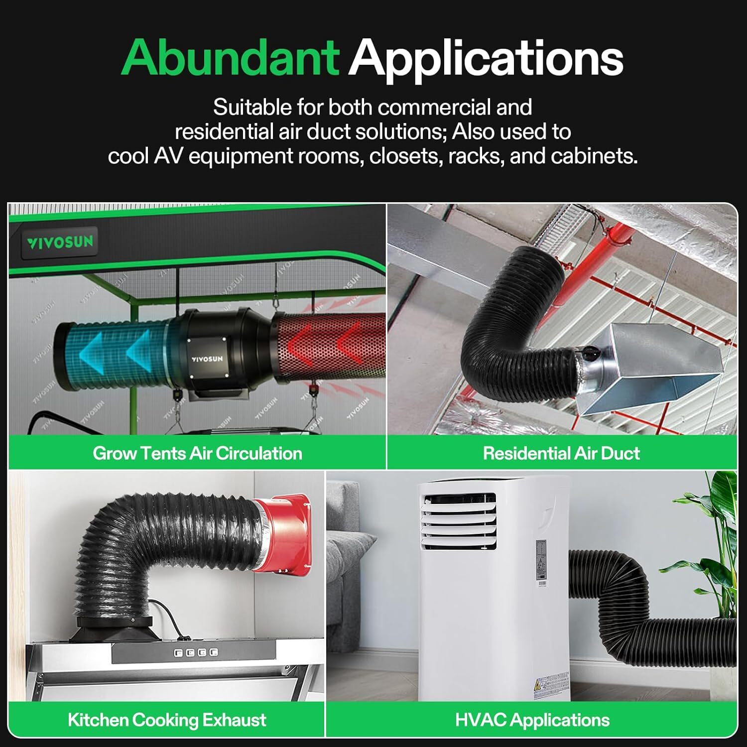 VIVOSUN Aluminum Ducting Tube Dryer Vent Hose, New, Free Shipping