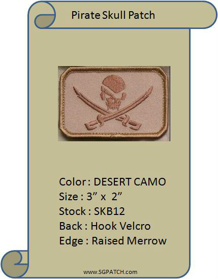 SKULL & SWORDS PATCH - VEL-KRO - SKB07