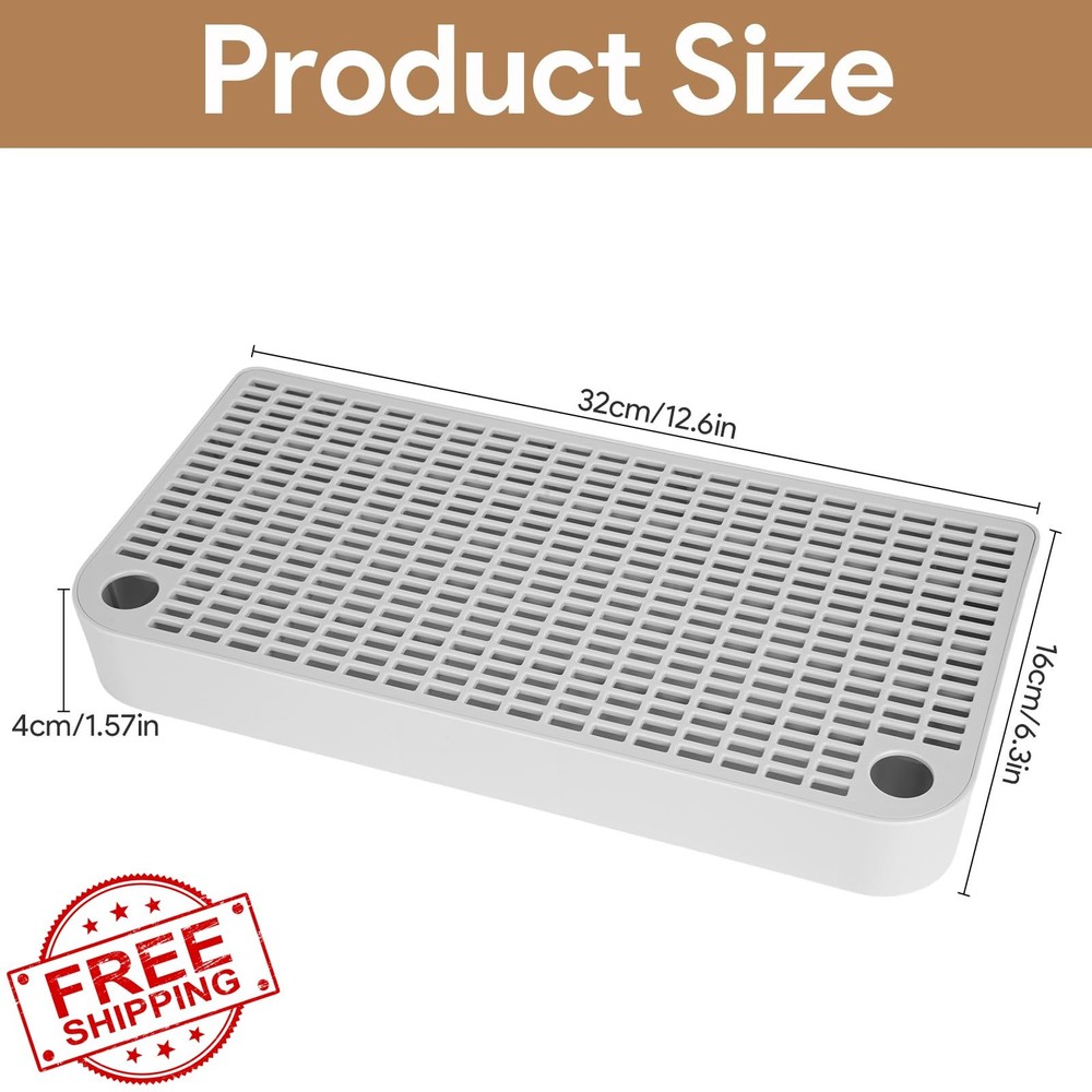 Cat Ramp Litter Box Step Grey Silicone Low Entry Filter Function Mat