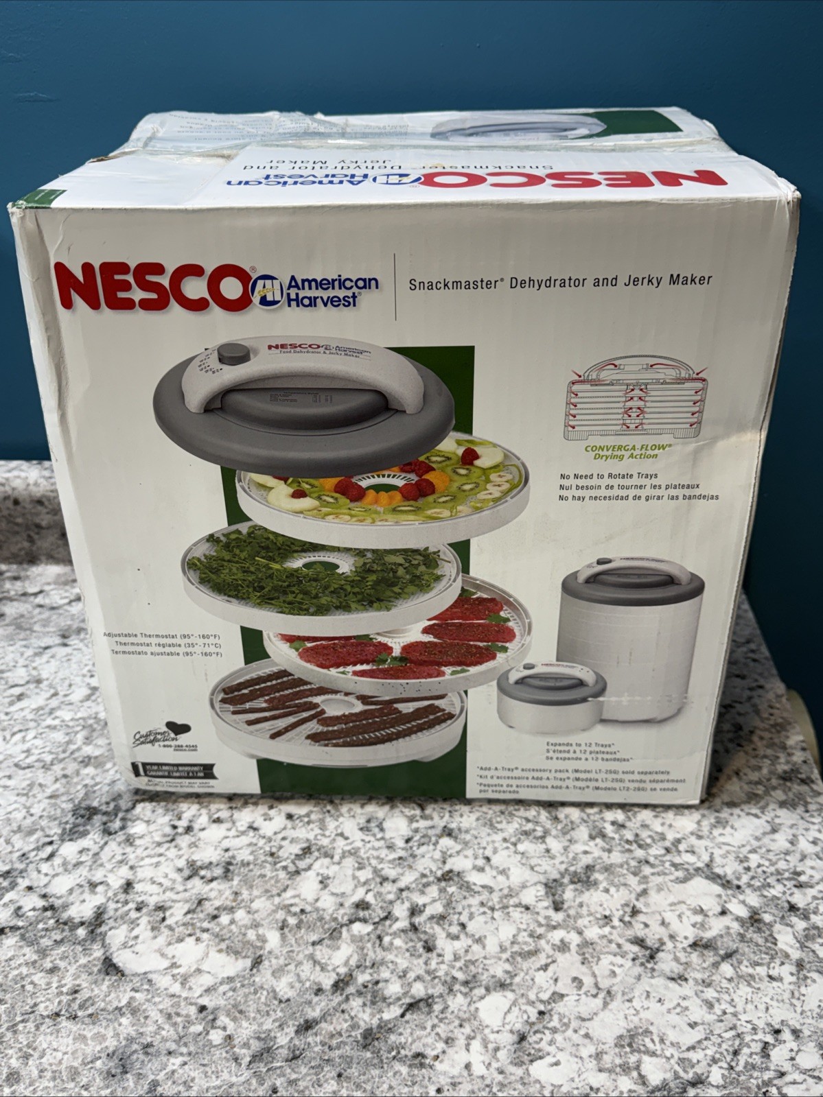 Nesco Snackmaster Encore Dehydrator Jerky Maker FD-61 500W Made in USA