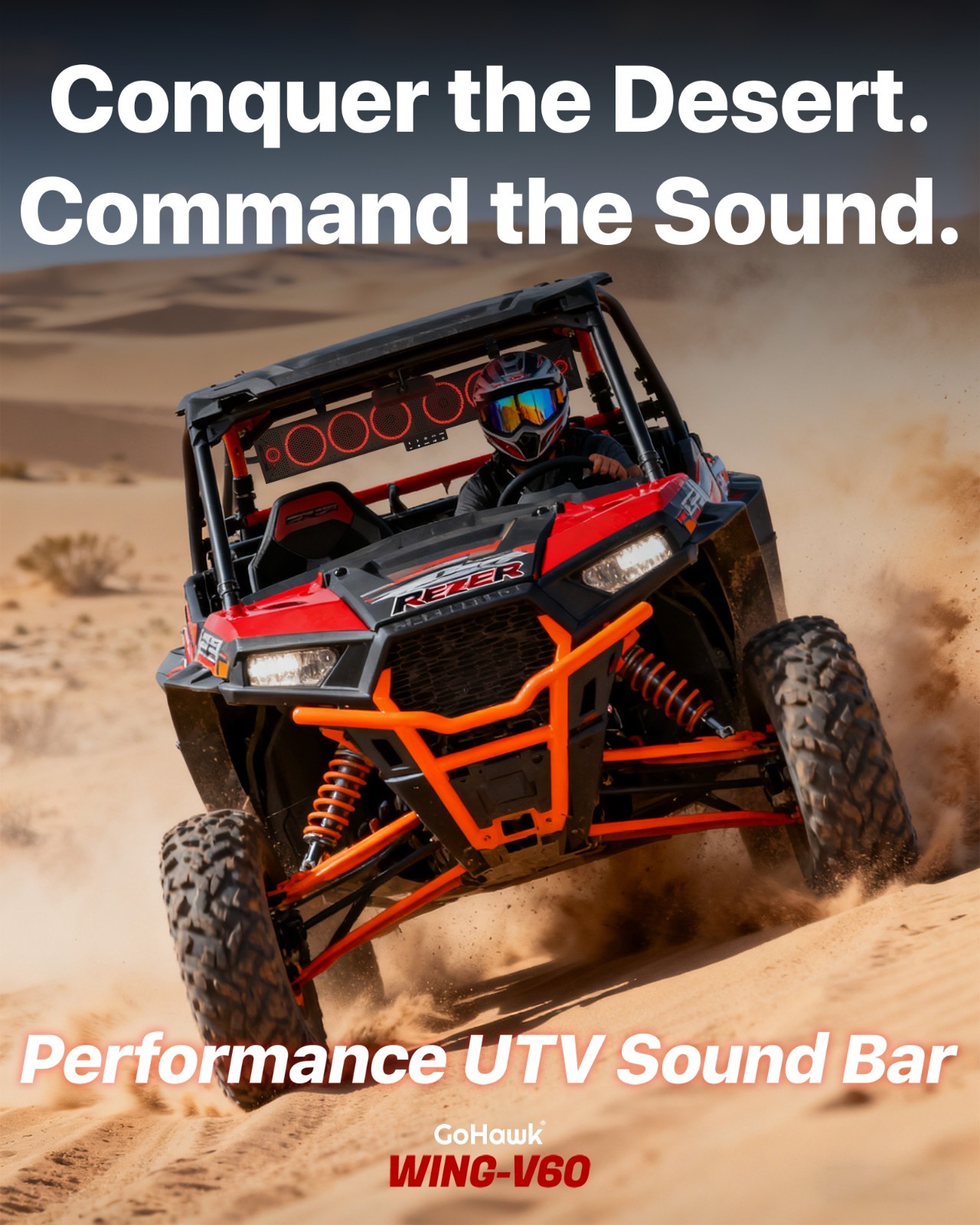 Waterproof Bluetooth UTV Sound bar 8 Speaker RZR Polaris 600W Audio Radio System