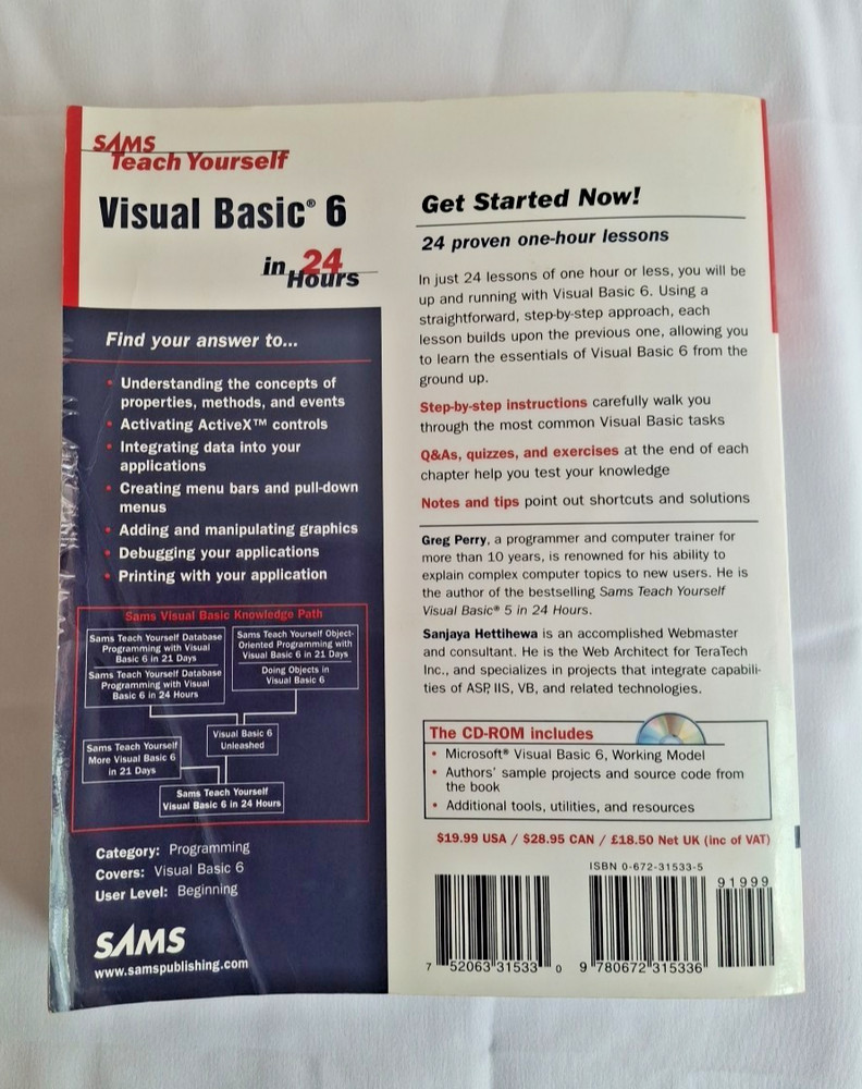 SAMS Teach Yourself Visual Basic 6 in 24 hours incluses CD