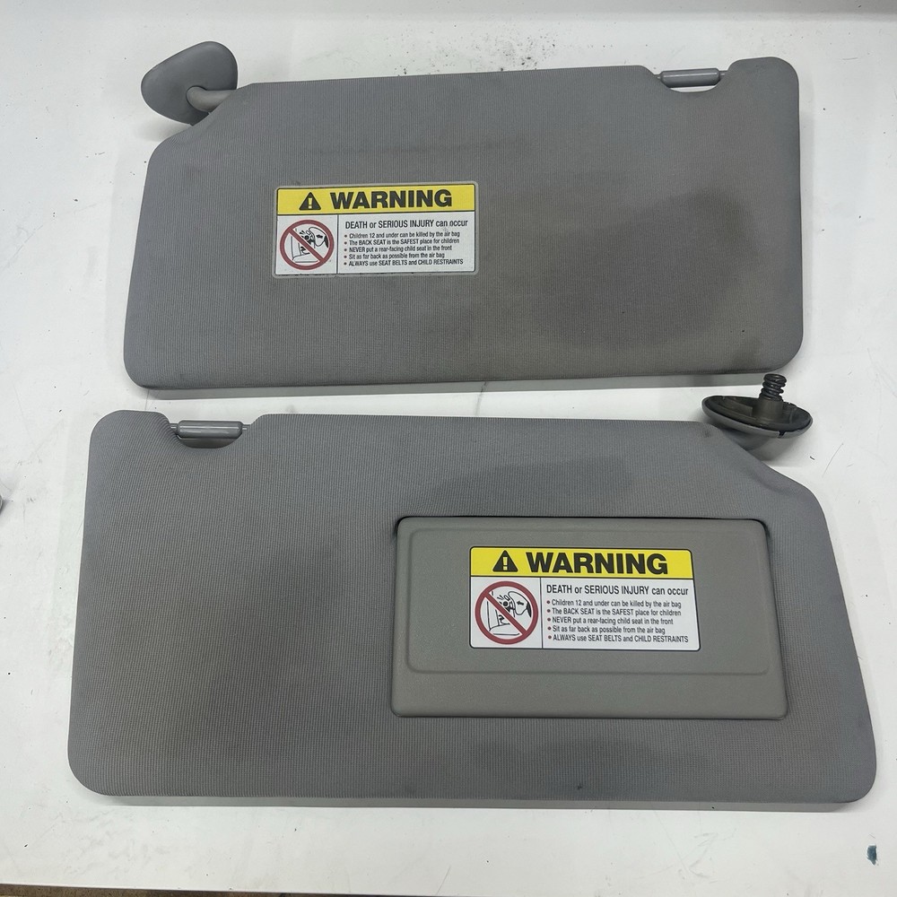 2003-2006 Honda Element Driver Passenger Side Sun Visor Pair Gray Cloth OEM