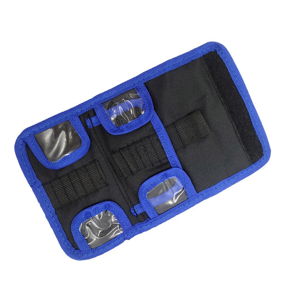 Drill Bit Organizer Tool Bit Pouch Key Ring Loop Oxford Fabric Water Resistant