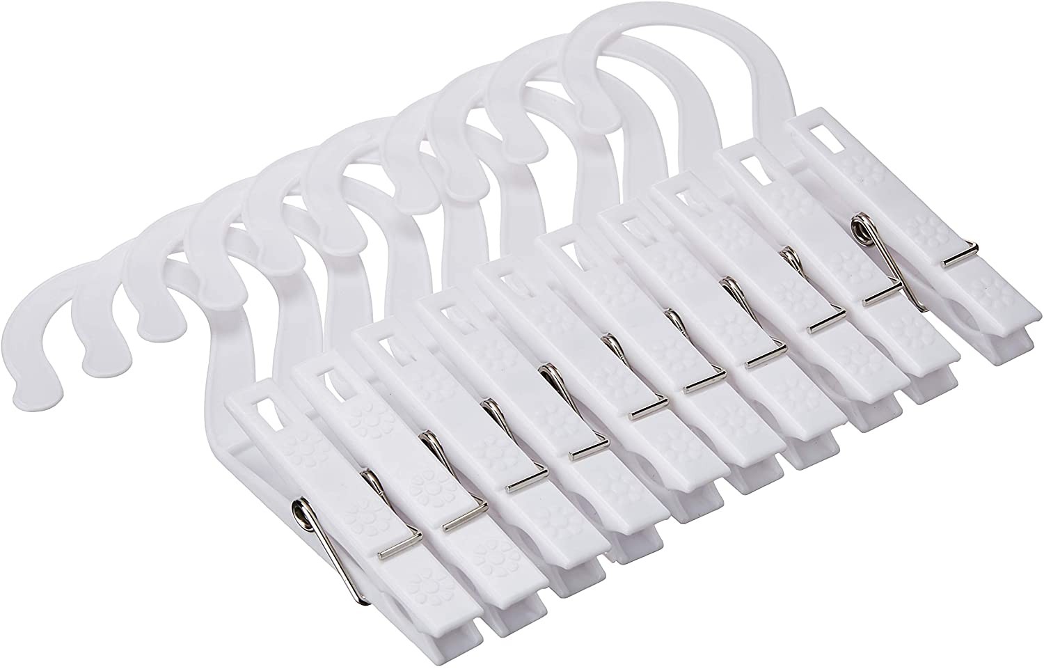Fox Run Set of 10 Plastic Laundry Hooks
