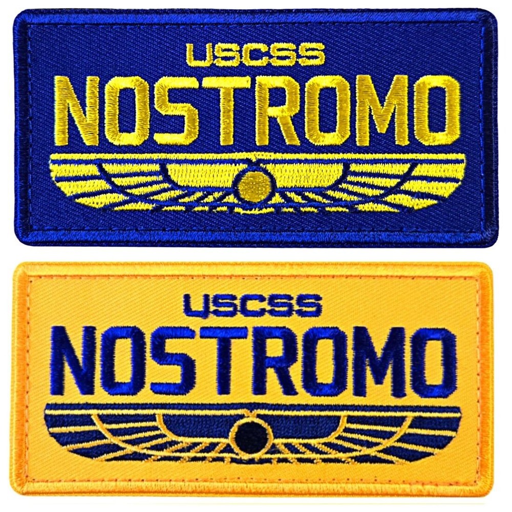USCSS Nostromo Crew Wings Embroidered Patch  | 2PC HOOK BACKING 4"x2"