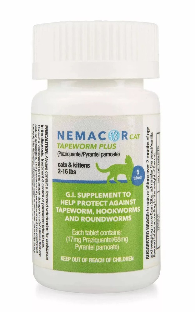 Nemacor Cat Tapeworm Plus, Vanilla/Yeast Size: 5 Count