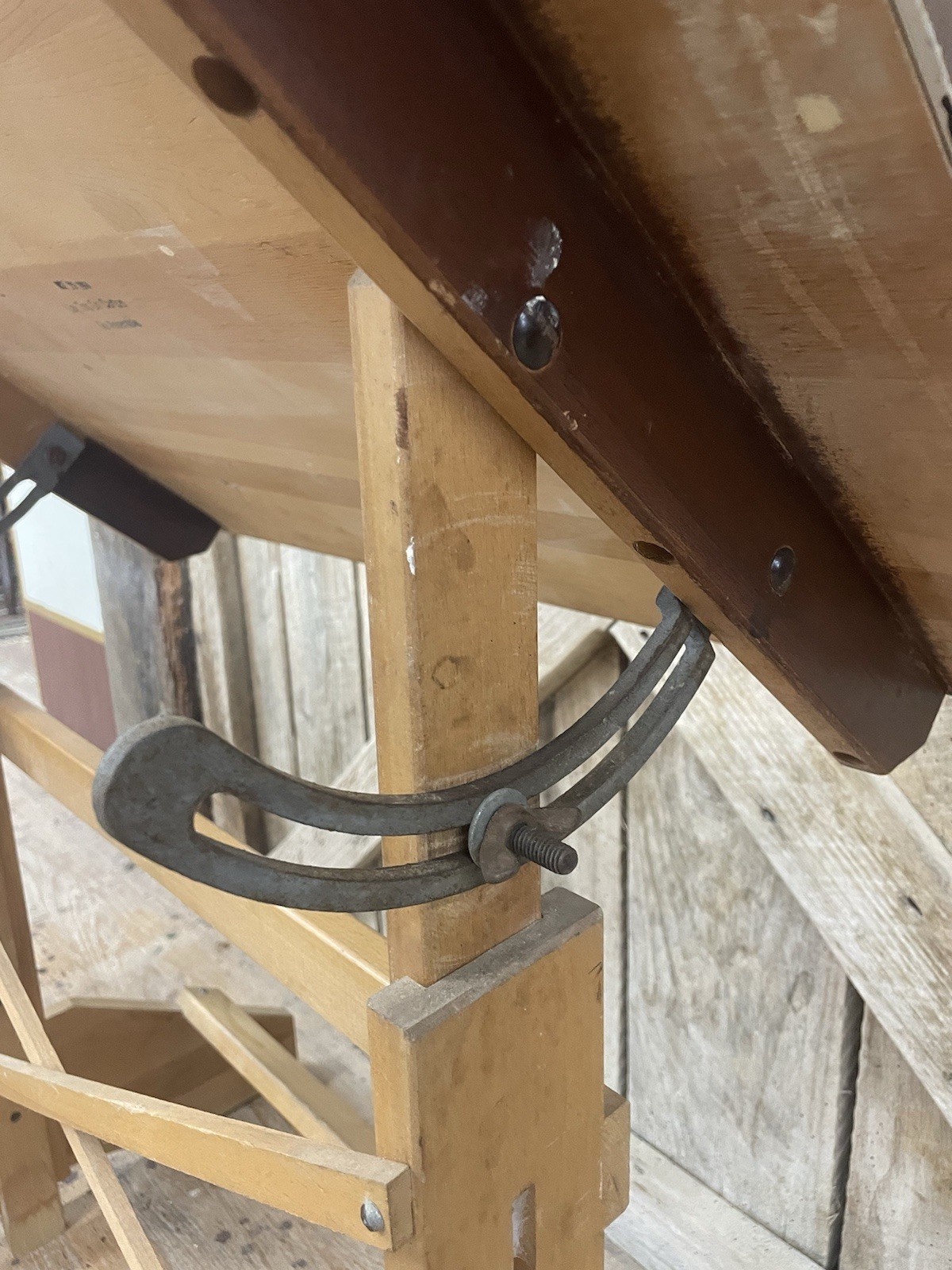 Vintage ANCO-BILT DRAFTING TABLE maple Adjustable tilt and height